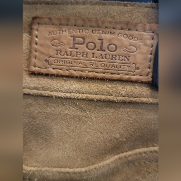 NEW RALPH LAUREN Polo LEATHER Suede PANTS/JEANS - Picture 1 of 7